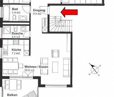 Lichtdurchflutete Wohnung à ca. 100m2 - Foto 2