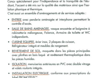 CAEN CAMPUS 2 Studio semi meublé résidence SCOLARIS libre 16/05/2025 - Photo 5