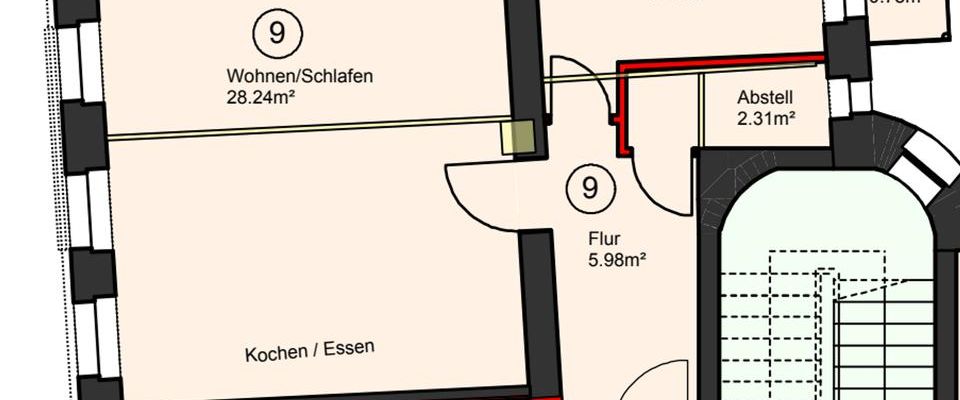 Erstbezug - 1 Zimmer Wohnung in kernsaniertem Altbau - in TOP-Lage von Fürth - Foto 1