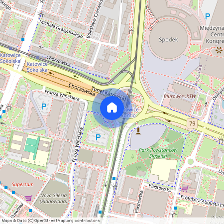 rondo Generała Jerzego Ziętka, Śródmieście, Katowice, śląskie