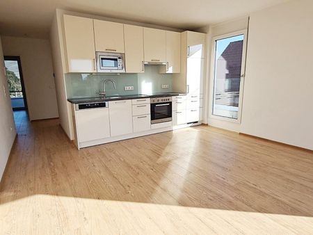 GRÜNBLICK, RUHELAGE, 58 m2 Neubau mit 18 m2 Balkon, Wohnküche, 2 Zimmer, Wannenbad, 2. Liftstock, Lavendelweg - Photo 3