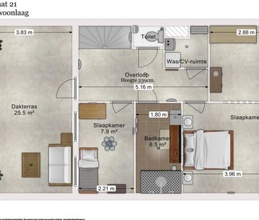 Appartement te huur: Fitterstraat 21 2321 PJ Leiden - Foto 5