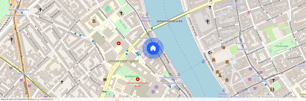 St. Johanns-Vorstadt 23, 4056 Basel, Lageplan