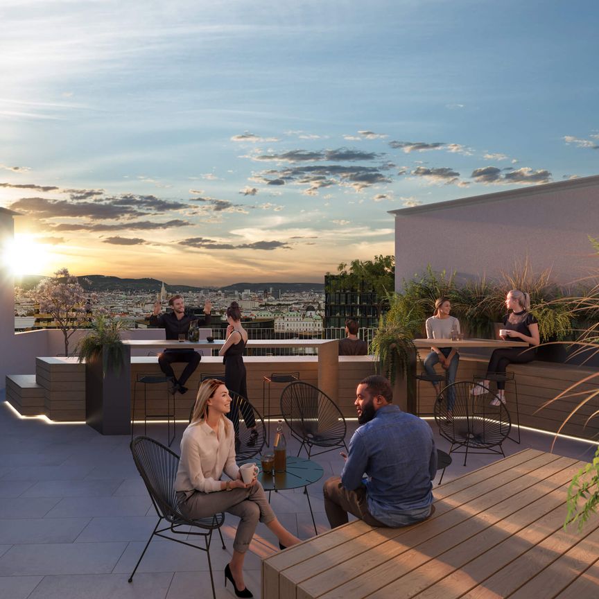 Modernes Apartment mit 2 Zimmern in der 4. Etage | Balkon | Gemeinschaftsdachterrasse | verfügbar ab Oktober - Foto 1