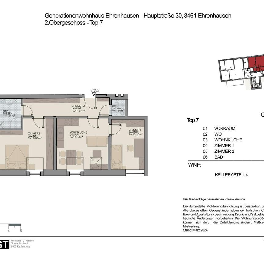 Geförderter Erstbezug nach Generalsanierung in Ehrenhausen - 3 Zimmer TOP7; [GF,HStrEh] - Photo 1