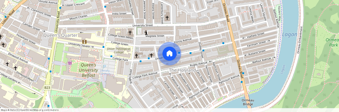 Great Apartment, 68c University Avenue, Queens Quarter, Belfast, BT7 1GY