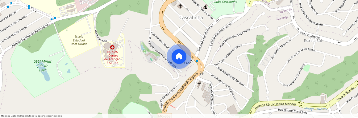 Rua Antônio Altaf, 400 - Atrás do Posto de Gasolina - Cascatinha, Juiz de Fora, Minas Gerais, 36033330