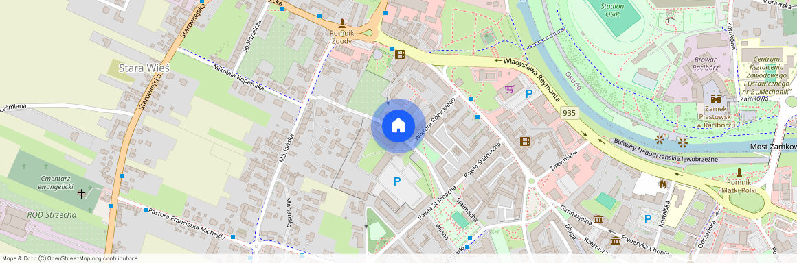 ul. gen. Jarosława Dąbrowskiego, Racibórz, raciborski, śląskie