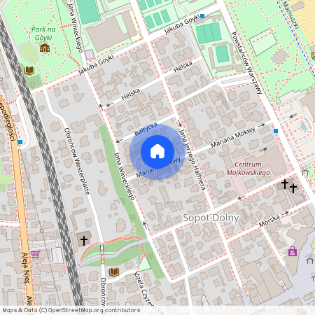 ul. Mariana Mokwy, Dolny Sopot - Haffnera, Dolny Sopot, Sopot, pomorskie