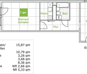 Schicke 1-Zimmer-Wohnung mit Balkon nahe der Universitätsklinik (WBS) - Foto 1