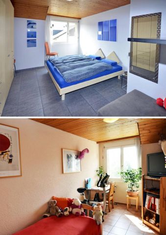 4.5-Z-Dachwohnung mit Parkplätzen, Cheminée, Terrasse & Estrich - Foto 3