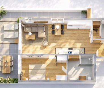 Hochwertige 2 Zimmer Wohnung mit 34 m² großer Terrasse direkt am gr... - Photo 2