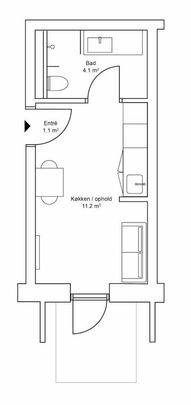 Attraktiv 1-værelses kvalitetslejlighed med sydvestvendt terrasse - Foto 1