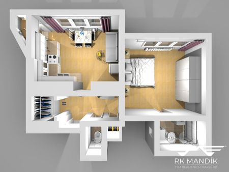 Pronájem bytu 2+kk 46 m2 - Fotografie 4