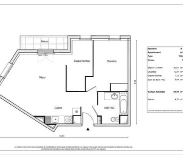 Location Appartement 2 pièces 56m² LIEUSAINT 77127 - Photo 2