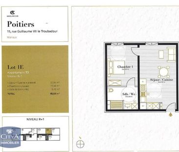 Location Appartement 2 pièces 39m² POITIERS 86000 - Photo 4