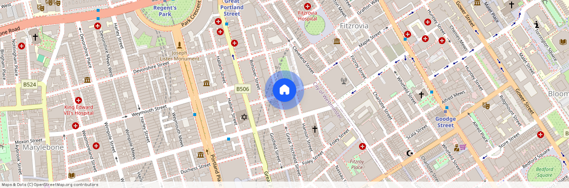 Clipstone Street, Fitzrovia, London, W1W