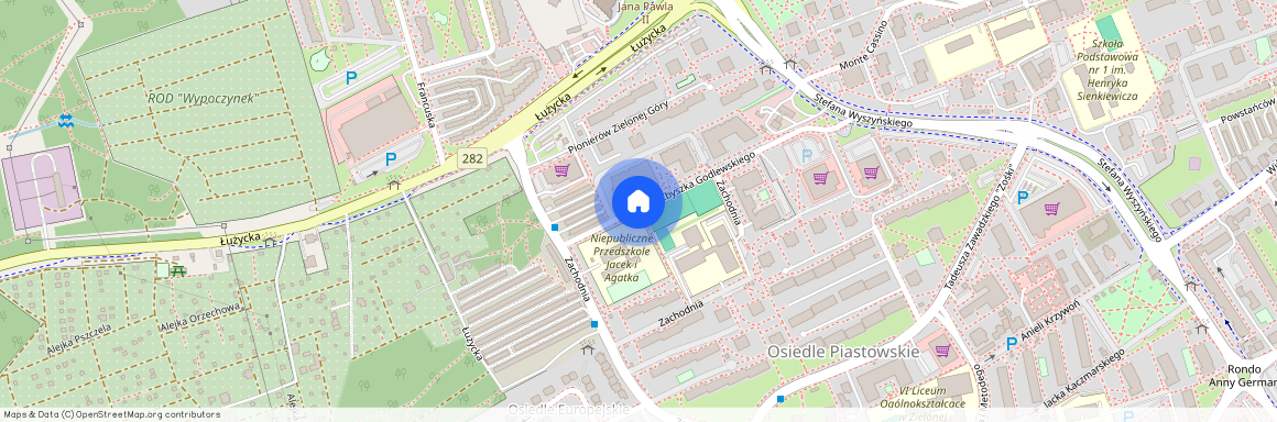 ul. Zbyszka Godlewskiego, Osiedle Piastowskie, Centrum, Zielona Góra, lubuskie