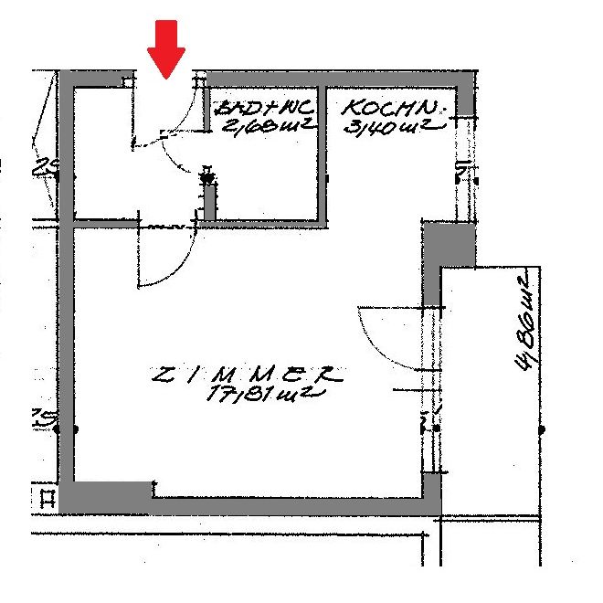 1-Zimmer-Wohnung im Erdgeschoss mit Balkon - Photo 2