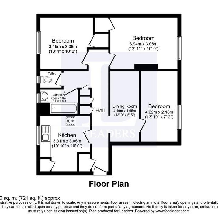 3 bedroom flat to rent - Photo 1