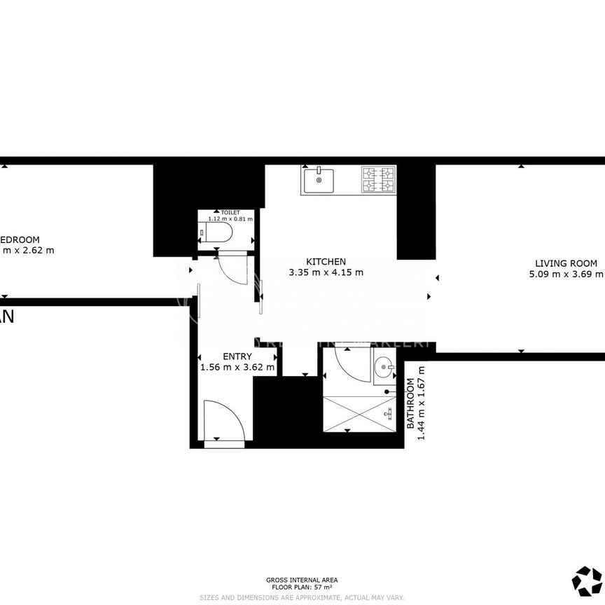 Pronájem bytu 2+kk 60 m², Kolbenova , Praha - Fotografie 1