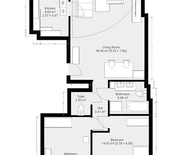 Ruim 2-slaapkamerappartement met garage in Sint-Niklaas - Foto 3