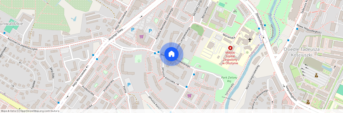 ul. Walentego Barczewskiego, Podgrodzie, Olsztyn, warmińsko-mazurskie