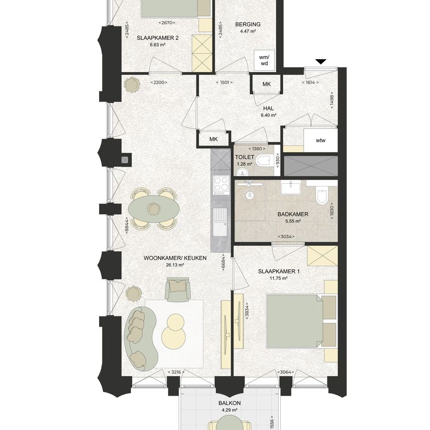 Appartement te huur: Kennedylaan 366 2035 TR Haarlem - Photo 1