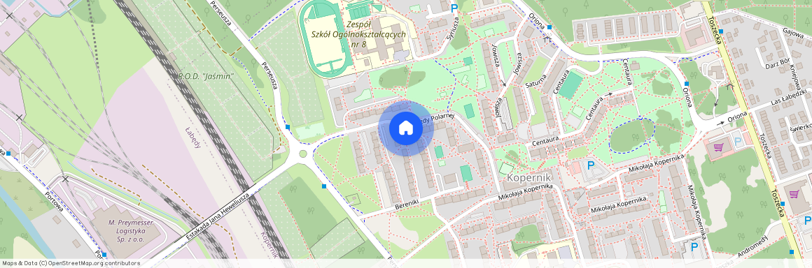 ul. Gwiazdy Polarnej, Kopernika, Gliwice, śląskie