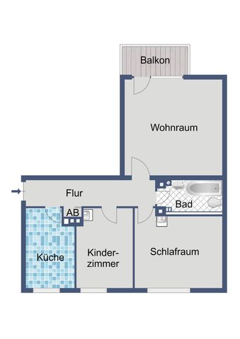 Helle 3-Zimmer-Wohnung mit Balkon und zusätzlichem Stauraum - Photo 2