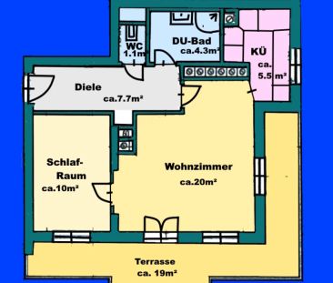 Mini-Penthouse-Appartement mit schöner Terrasse, Parkplatz und Fern... - Photo 2