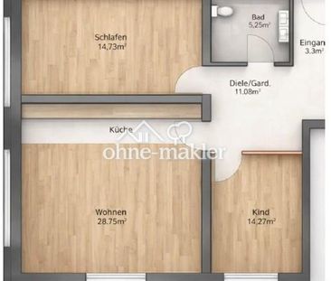 Erstbezug nach Kernsanierung - 3-Zimmer-Wohnung in Ahnatal-Weimar - Foto 3