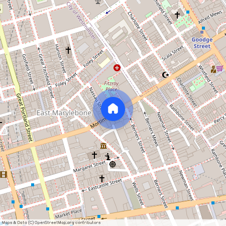 Mortimer Street, Fitzrovia, London, W1T