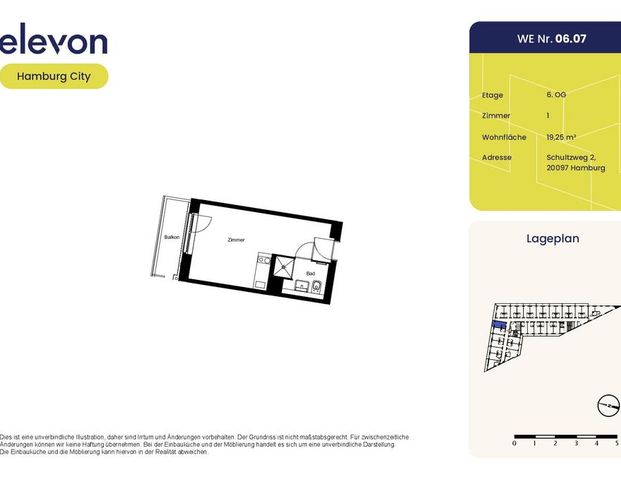 Voll möbliert und in bester Lage - Stilvoll eingerichtetes 1-Zimmer-Apartment im elevon! - Foto 1