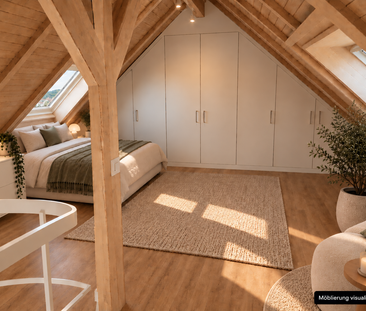 Renovierte 4.5-Zimmer-Dachwohnung mit Cheminée, Lift und Weitblick - Photo 6