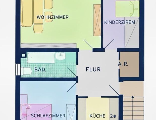 3-Zimmer-Wohnung in Krefeld-Uerdingen - Photo 1