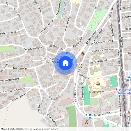 Kirchgasse 1a, 4402 Frenkendorf, Lageplan