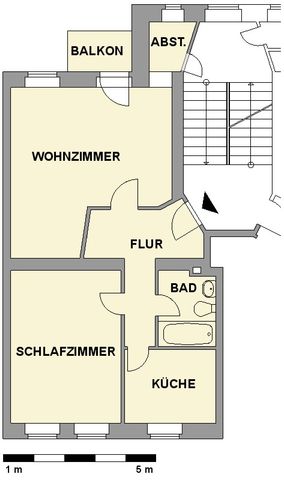 Großzügige 2-Raum-Wohnung mit Balkon und Abstellraum - Foto 5