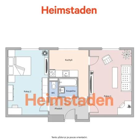 Pronájem bytu 2+1 51 m - Fotografie 3
