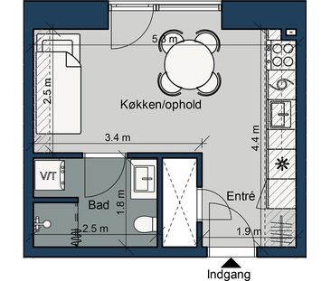 Østre Havnepark 23, 1. mf. - Foto 1