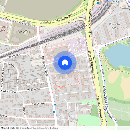 ul. Aleksandra Fredry, Łagiewniki, Łagiewniki-Borek Fałęcki, Kraków, małopolskie