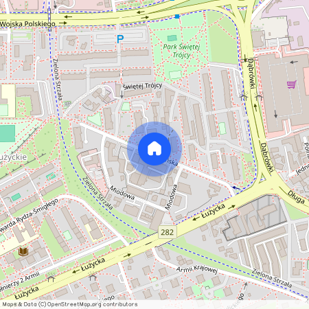 ul. Krośnieńska, Osiedle Łużyckie, Centrum, Zielona Góra, lubuskie