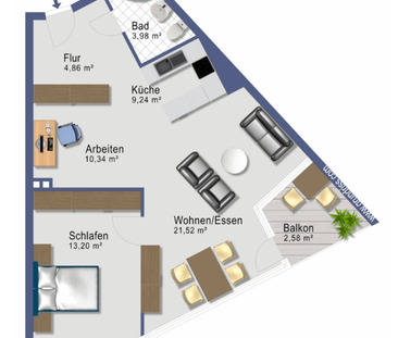 Helle 2-Zimmer-Wohnung im Wikingturm mit Blick auf die Schlei - Foto 1