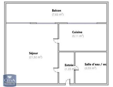 Appartement à louer 1 pièce 31.01m² - Photo 1