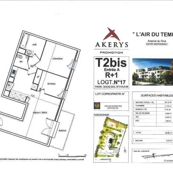 Appartement à louer 3 pièces 58.6m² - Photo 2