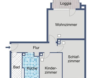 Praktisch geschnittene Wohnung im 3. Obergeschoss - Foto 1