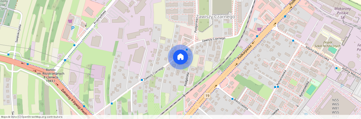 ul. 9 Dywizji Piechoty, Zawiszy Czarnego, Rzeszów, podkarpackie