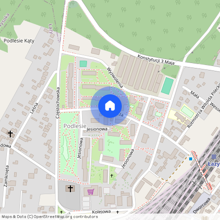 ul. Spółdzielcza, Łazy, Łazy, zawierciański, śląskie