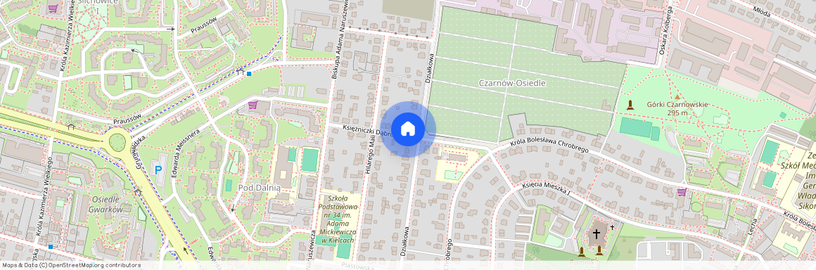 ul. Księżniczki Dąbrówki, Czarnów, Kielce, świętokrzyskie