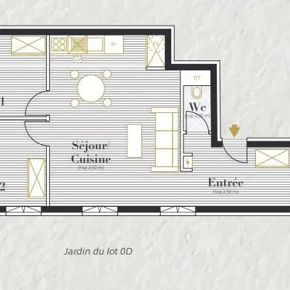 Appartement à louer 3 pièces 62.51m² - Photo 2